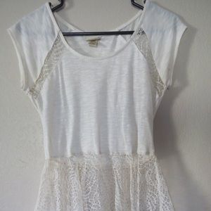 Off white lace crop top